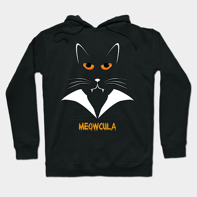 Meowcula Funny Cat Vampire Dracula Halloween Tee Shirt gift Hoodie by stearman